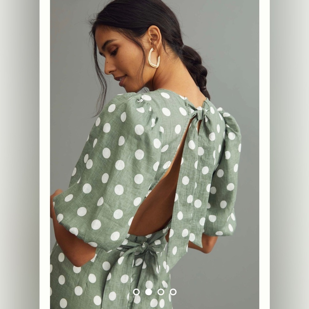 🆕Faithfull The Brand Darien Linen Jumpsuit Romper NWT - Picture 4 of 4